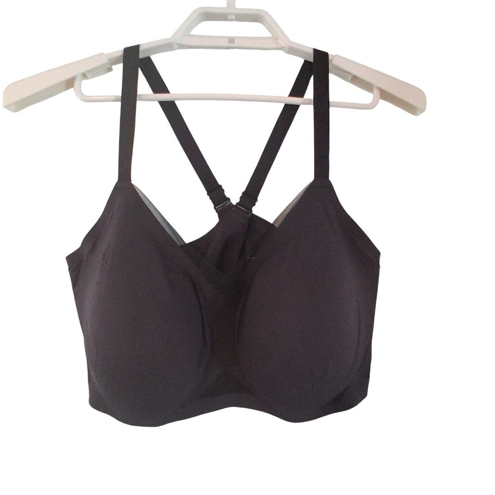 Honeylove crossover bra womens 3X 44DD E DDD F black